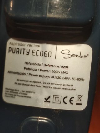 Aspirador Samba Purity EC060 800W