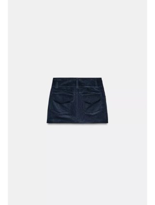 Falda mini pana Zara azul