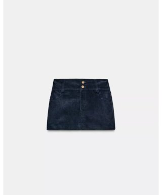Falda mini pana Zara azul