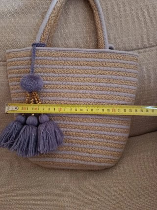Bolso de Kbas beige y morado