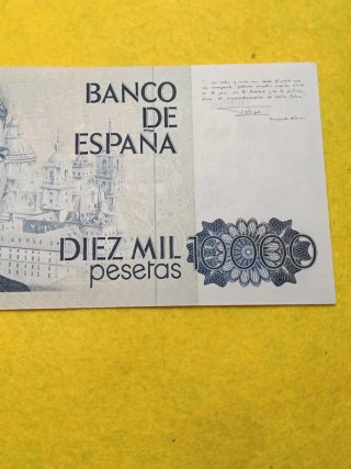 Billete 10000 Pesetas España 1985 excelente estado
