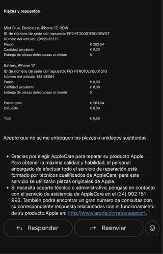 iPhone 17 Azul - Batería y Altavoz Nuevos
