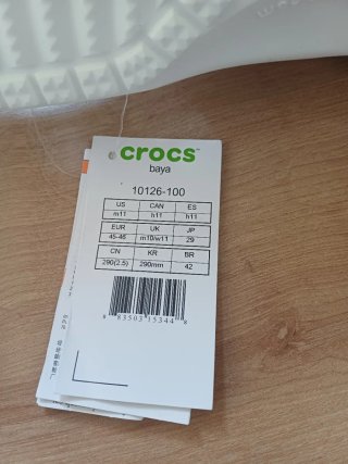 Crocs Baya Clog Blanco Talla 45-46 Unisex