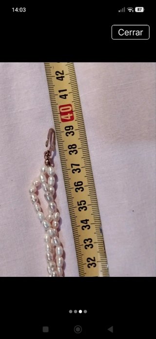 Collar y Pulsera de Perlas Naturales. Nunca Usado.