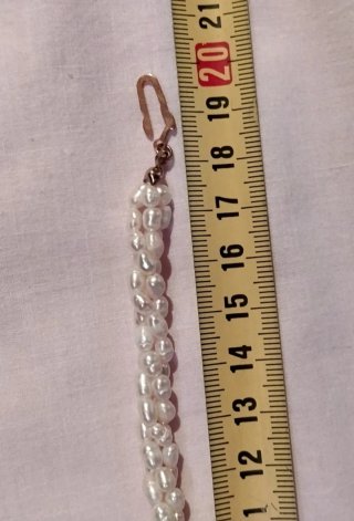 Collar y Pulsera de Perlas Naturales. Nunca Usado.