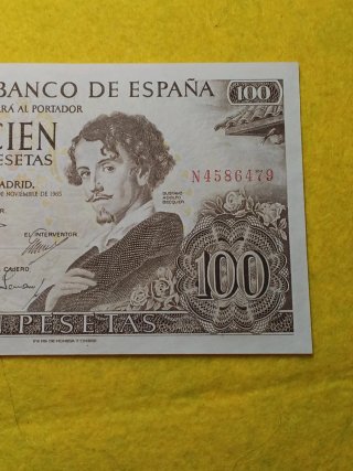 Billete 100 Pesetas España 1965 excelente estado