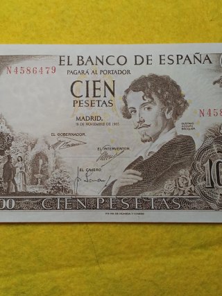 Billete 100 Pesetas España 1965 excelente estado