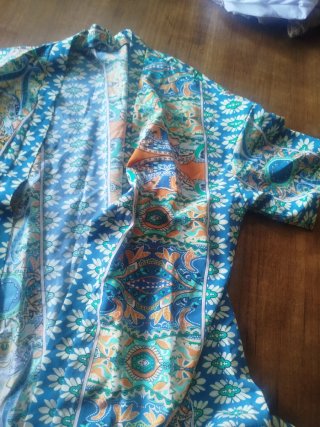 Conjunto estampado kimono y shorts