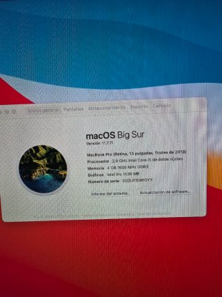 MacBook Pro 13 2013 128 GB para piezas