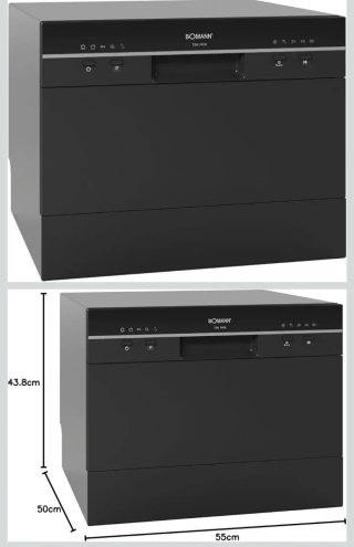 Lavavajillas Compacto Bomann TSG7405 Negro