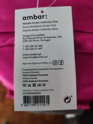 Mochila Escolar Fushia design moderno e prático da