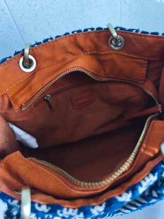 Bolso de tela estampado