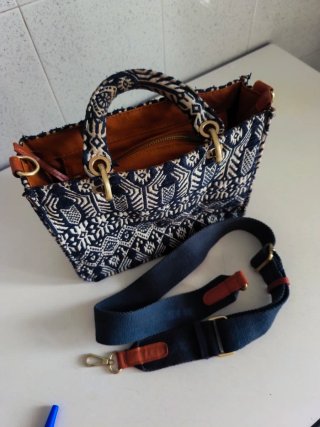 Bolso de tela estampado