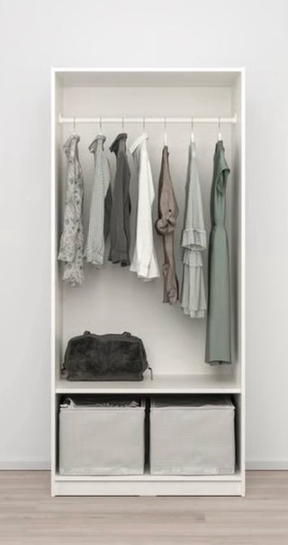Armario Blanco Ikea KLEPPSTAD 2 Puertas