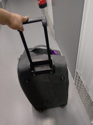 Mochila Maleta 2 Ruedas Negra y Morada