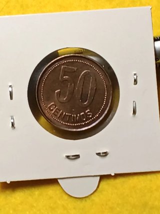 Moneda 50 cts 1937 República Española