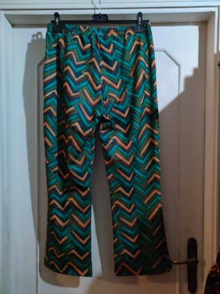 Pantaloni fantasia zig-zag elastico