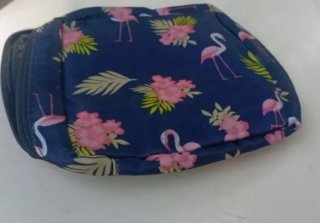 Bolsa neceser flamencos y flores