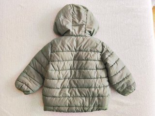 Chaqueta niño acolchada verde días frios