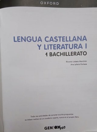 Lengua castellana y literatura - Oxford Geniox