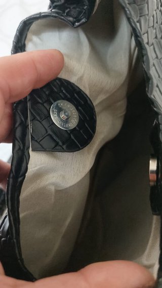 Bolso Negro Cuero Sintético