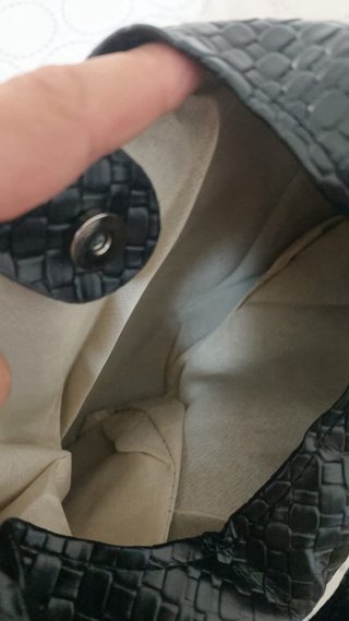 Bolso Negro Cuero Sintético