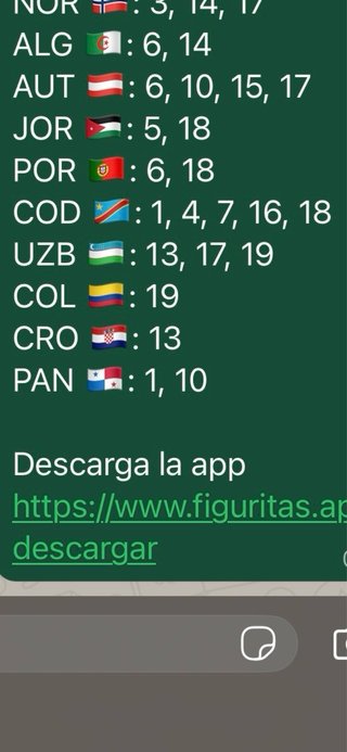Cromos Mundial cambio