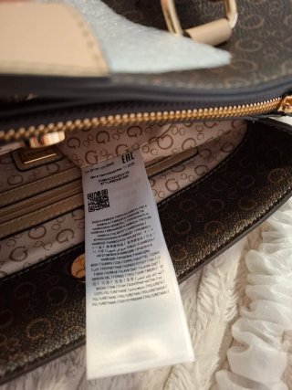 Bolso Guess Marrón y Beige Logo GG