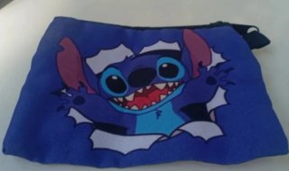 Monedero Stitch azul y morado