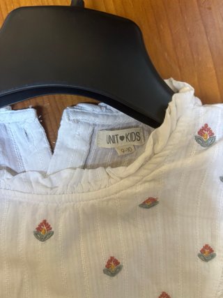 Camisa blanca flores niña Unit Kids 9-10