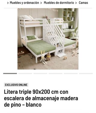 Litera triple blanca nueva
