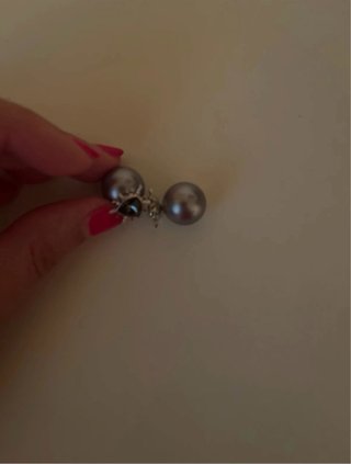 Pendientes Swarovski Reversibles Gris/Plata