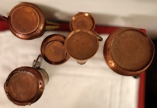 Lote de 6 Jarras de Cobre Antiguas