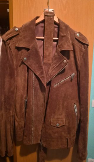 Chaqueta Zara Biker Ante Hombre XL