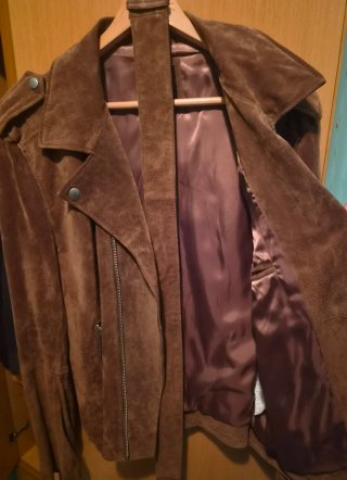 Chaqueta Zara Biker Ante Hombre XL