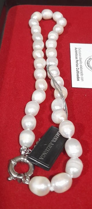 Collar Perlas Cultivadas Cierre Plata Amaya Arzuag