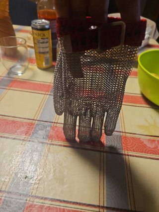 Guante anticorte de malla metálica chainex