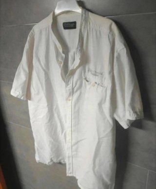 Camisa de lino blanca talla L