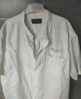 Camisa de lino blanca talla L