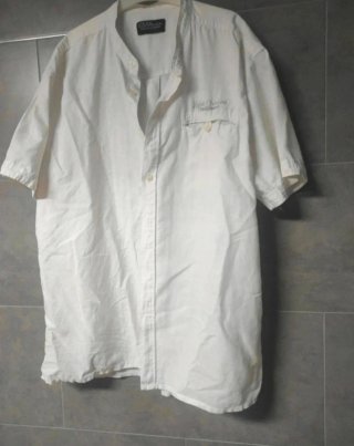 Camisa de lino blanca talla L