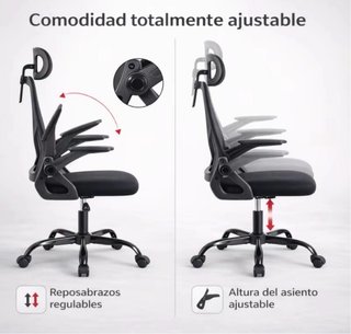 Silla de oficina ergonómica negra