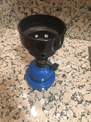 Hornillo de gas camping azul