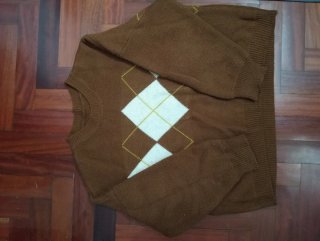Jersey rombos marrón vintage indie