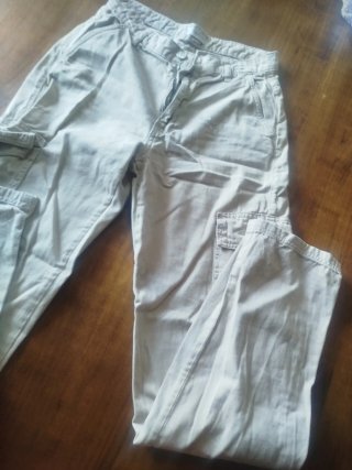 Pantalones cargo beige