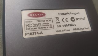 Teclado numérico USB belkin