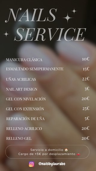 Servicio a domicilio de uñas de gel y acrílicas