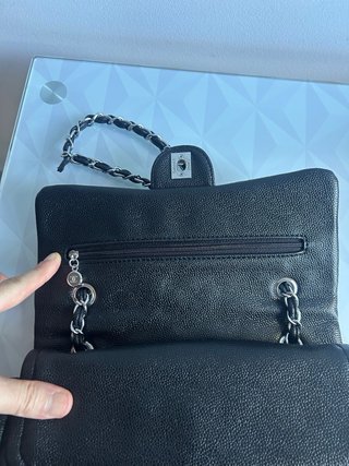 Bolso Negro y Plateado Chanel