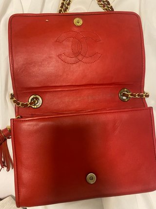 Bolso Chanel Piel Rojo
