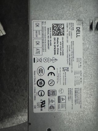 Placa base Dell con procesador y fuente de aliment