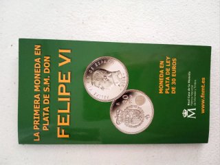 Primera moneda plata Felipe VI